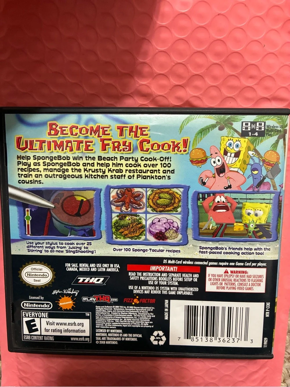 Nintendo DS SpongeBob vs. The Big One Beach Party Cook-Off CIB Tested